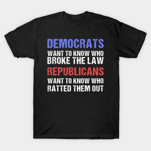 Republicans Want to Know Who Ratted Them Out T-Shirt